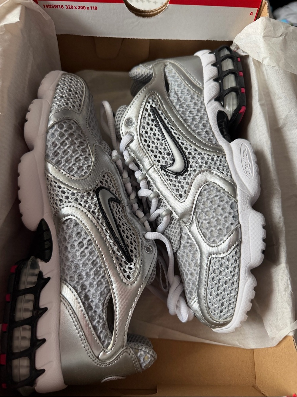 Nike Kids' Silver Mesh Athletic Sneakers